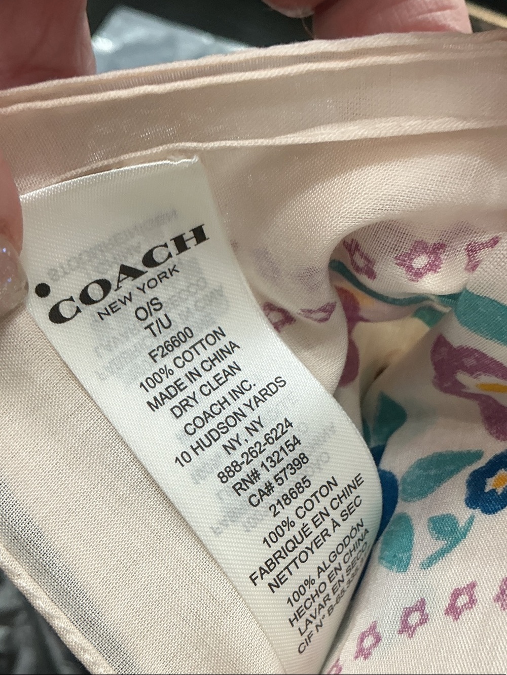 Coach Wildflower Meadow Square Scarf NWOT - Picture 3 of 4